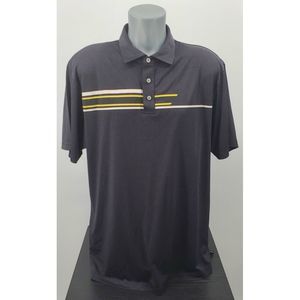 PGA Tour Athletic Fit Polo Shirt Men's Size XL Dark Gray Short Sleeve Golf Nice